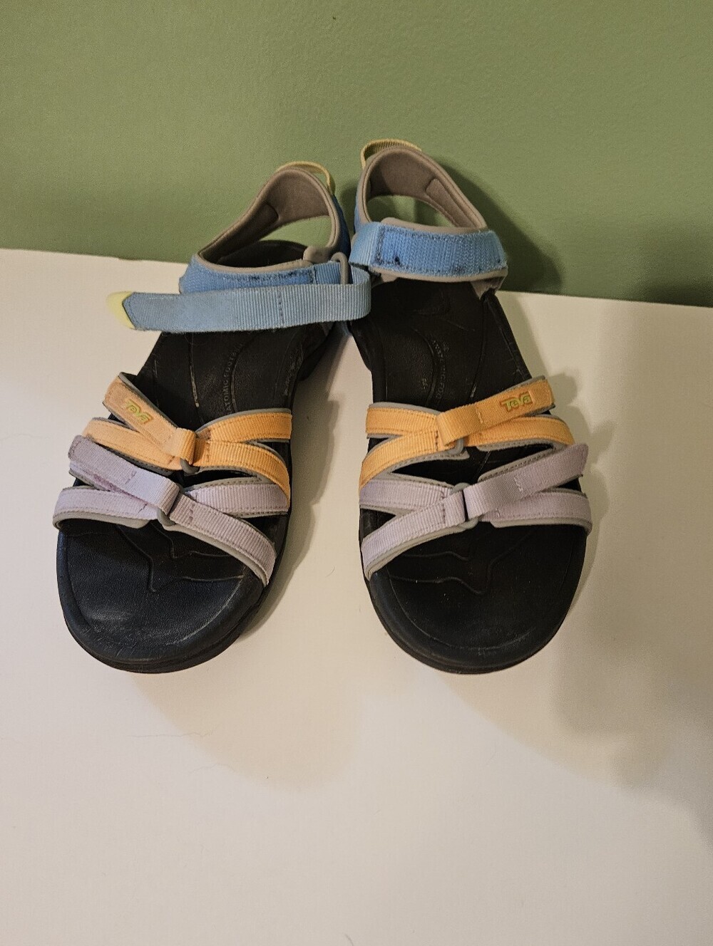 Teva Women's Pastel Blue, Yellow & Lavender Strappy Sandals